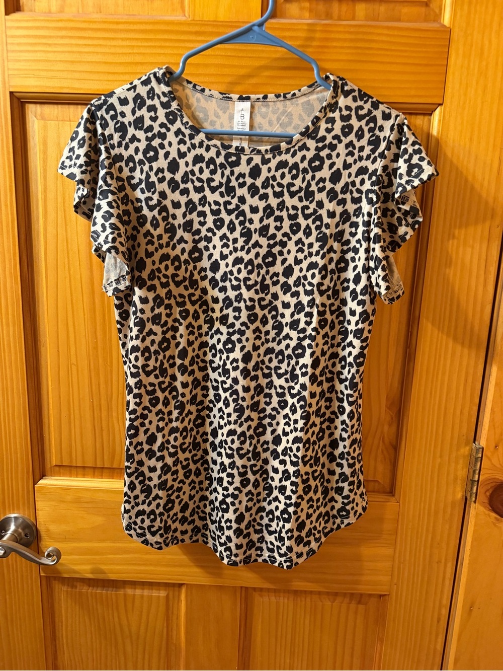 BMJL Leopard Print Top in Black & Cream